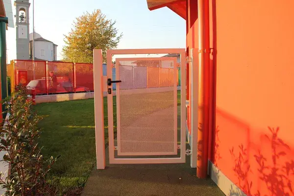 Expanded metal protection gate